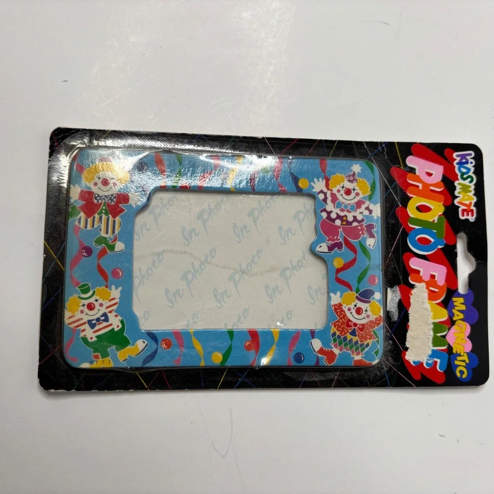 VTG 90s Magnetic Clown Picture Frame NIP SEE Colorful Kidcore Kitschy Gift Retro